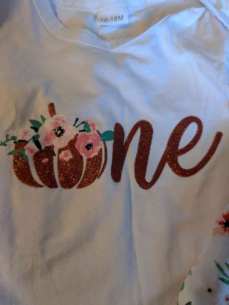 One pumpkin baby outfit