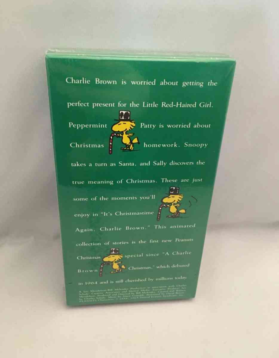 Its Christmastime Again Charlie Brown VHS 1985 SEALED see de
