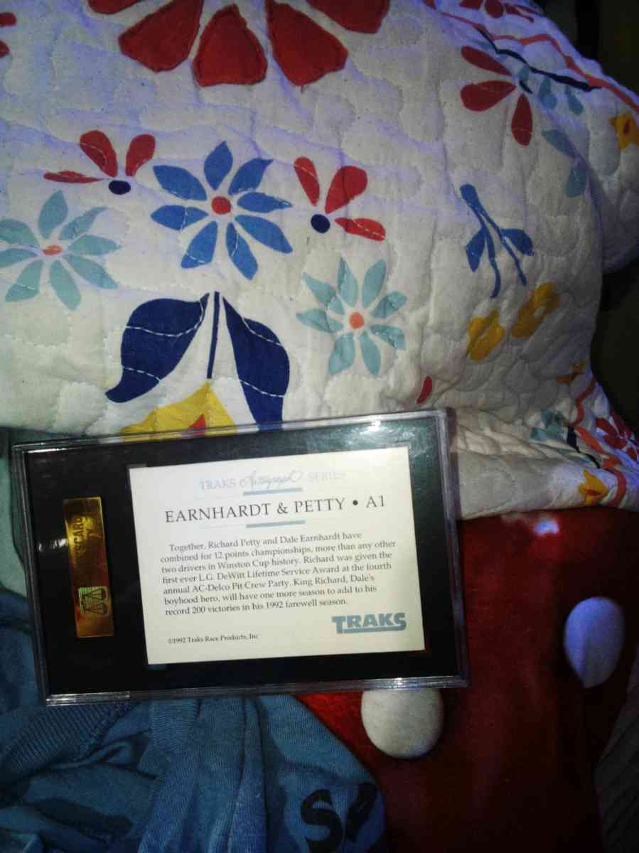 a autographed 1992 tracks Petty Earnhardt 96 mint card