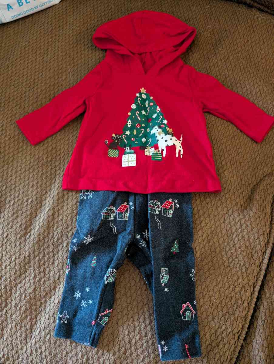 Baby Christmas outfit with hood