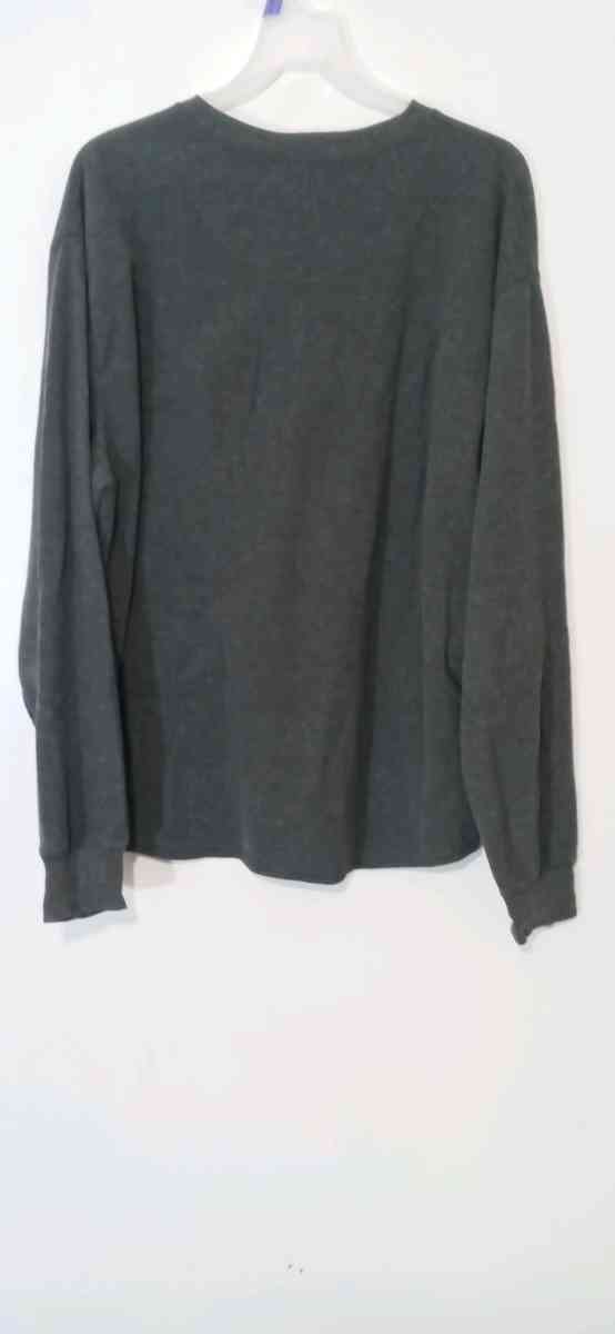 Mens Long Sleeve Waffle Dress Shirt XL