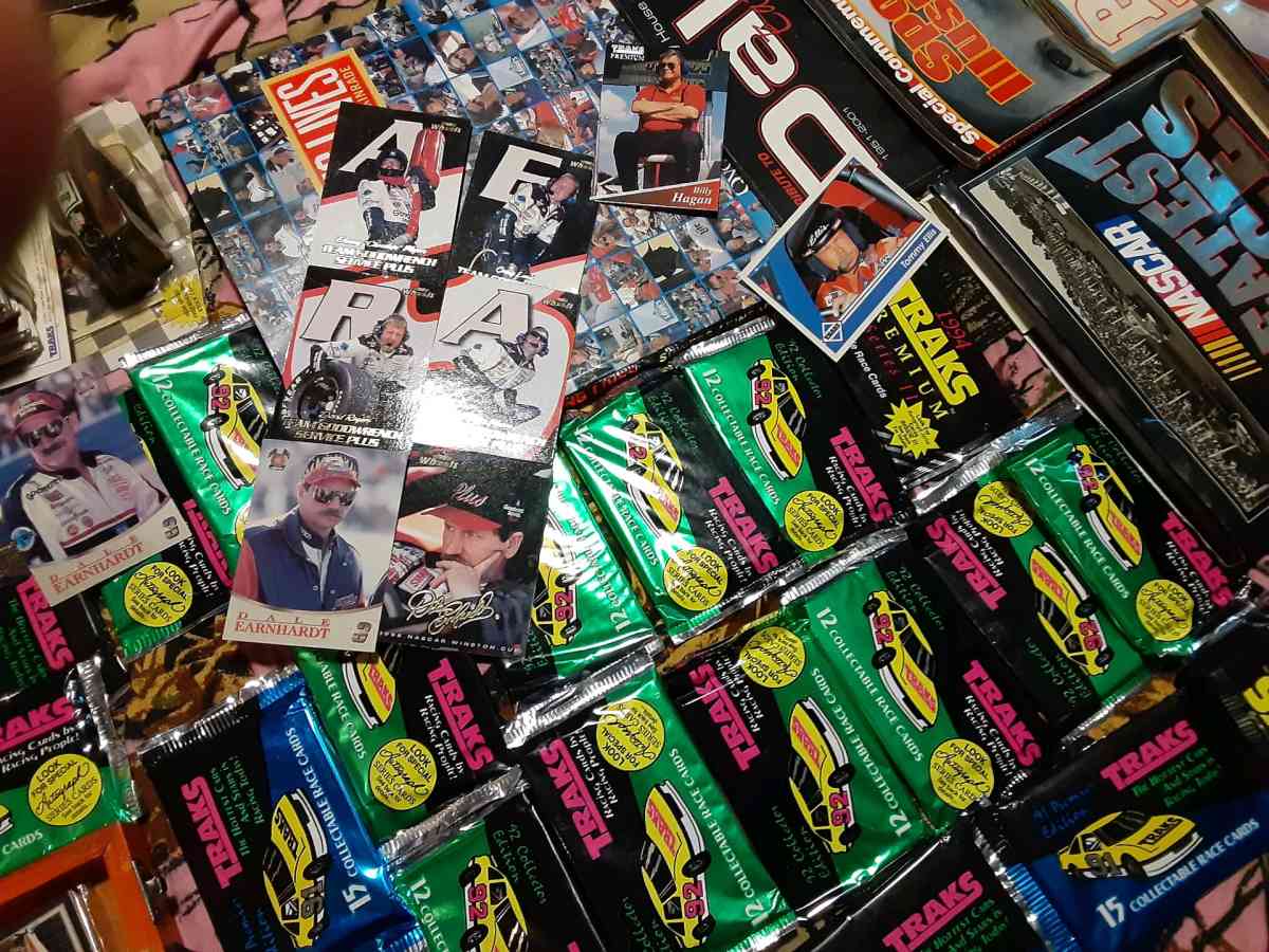 racing collection  cards cars pictures figures lots of stuff