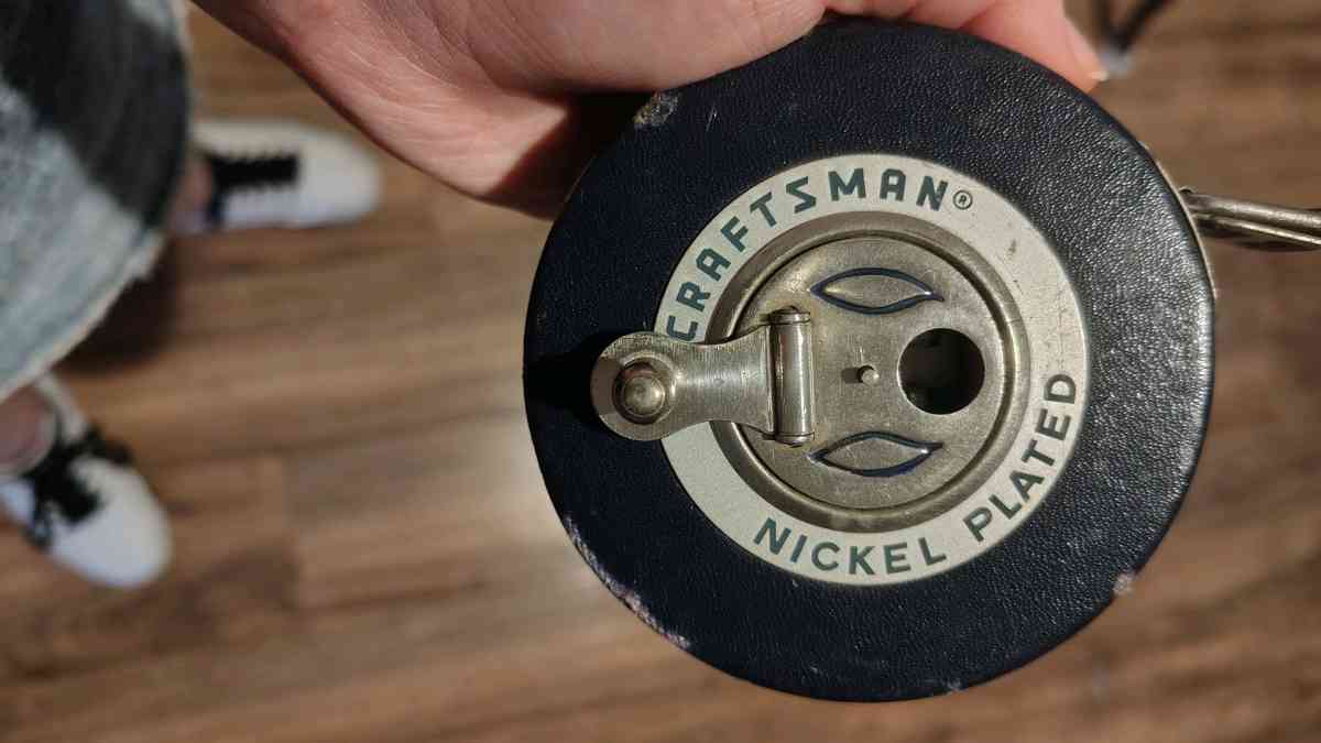 Sears Roebuck and Co silver plated 50ft craftsman tape measu