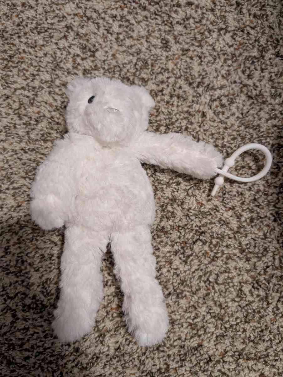 Plush bear pacifier holder