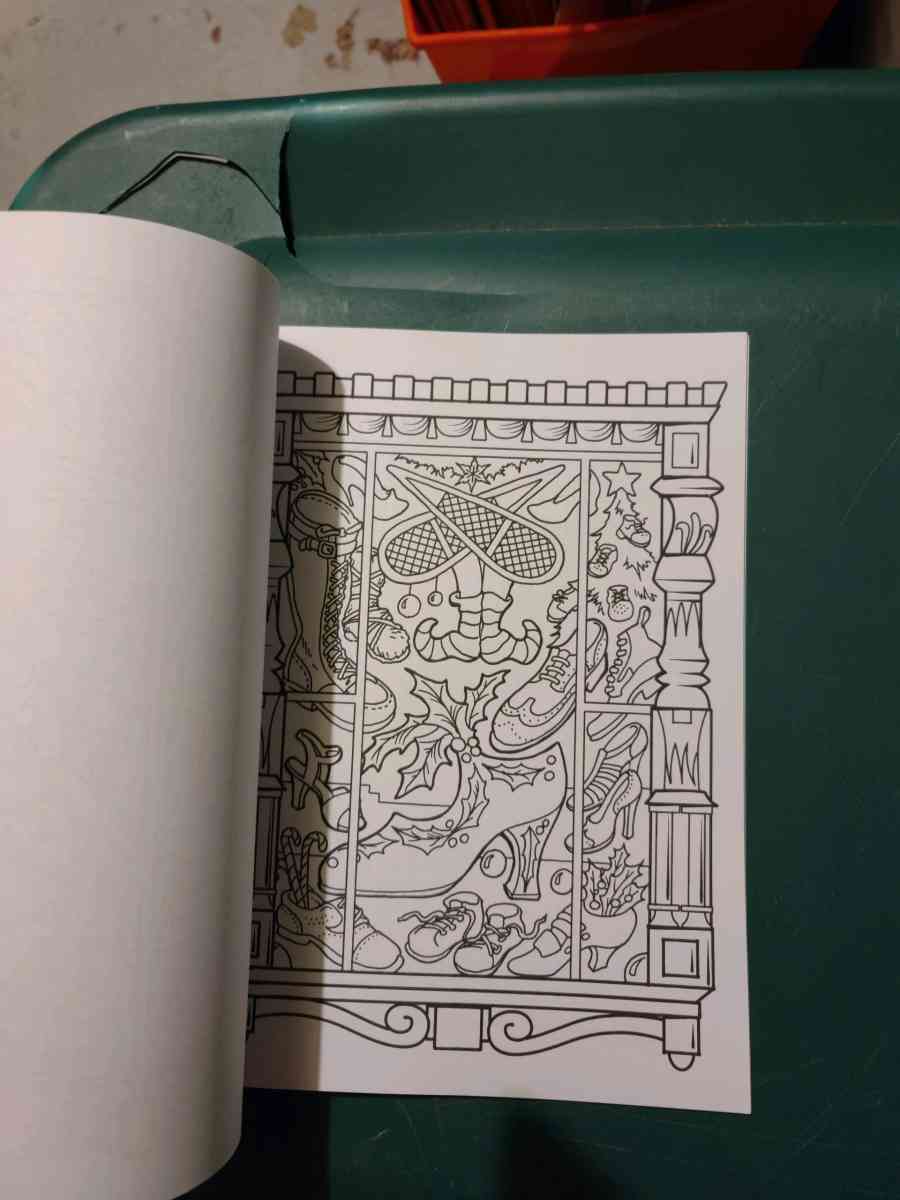 Vintage Christmas Windows Coloring book