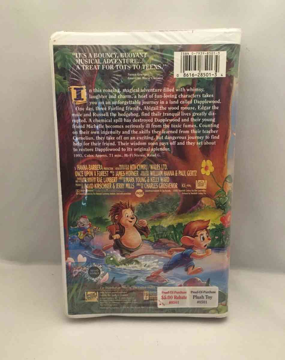 Once Upon a Forest VHS 1993  SEALED see description below fo