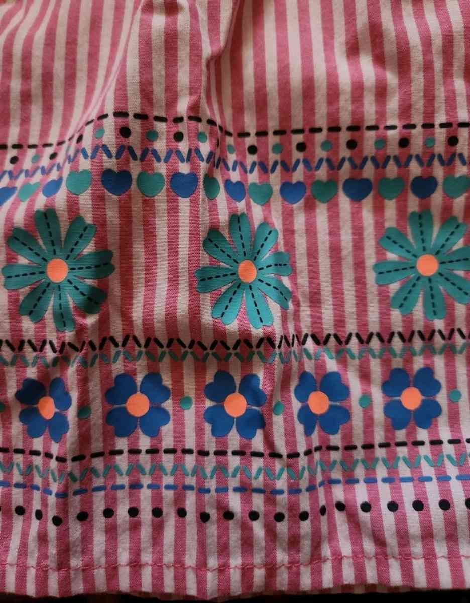 Baby stripe dress with flower accents