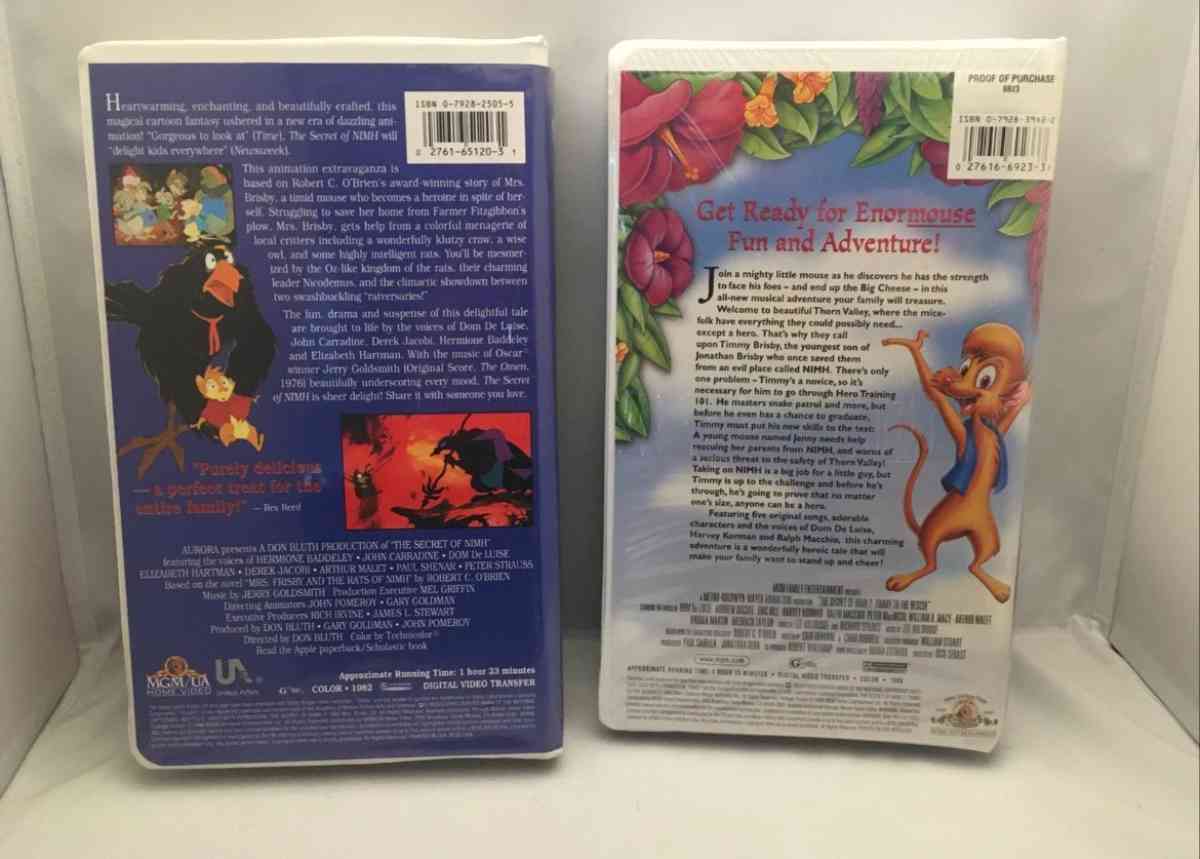 The Secret of NIMH  Sequel VHS 1994 used good condition see