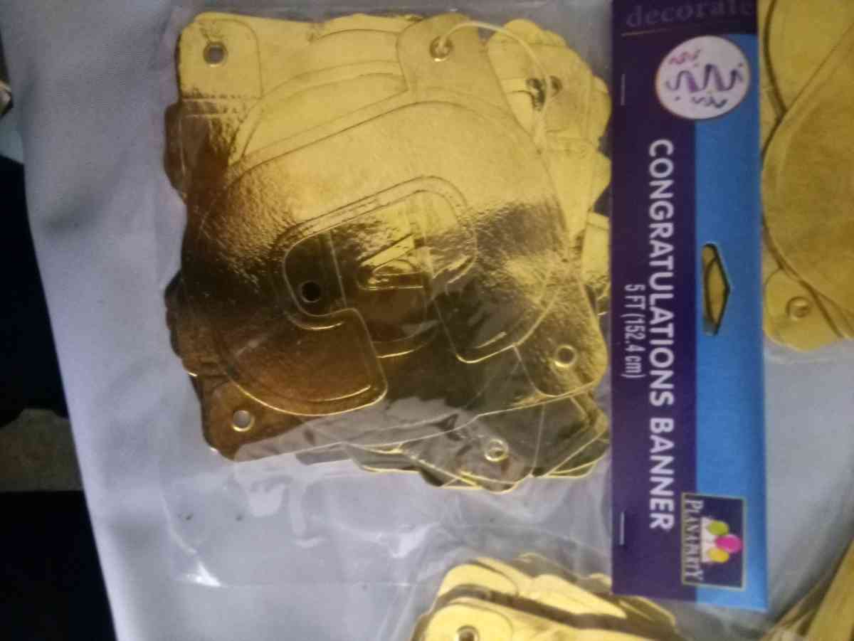 gold congratulations banner x5