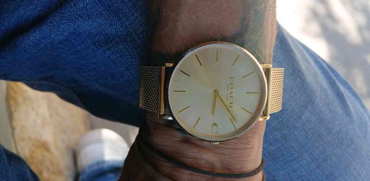 Coach 14k gold watch