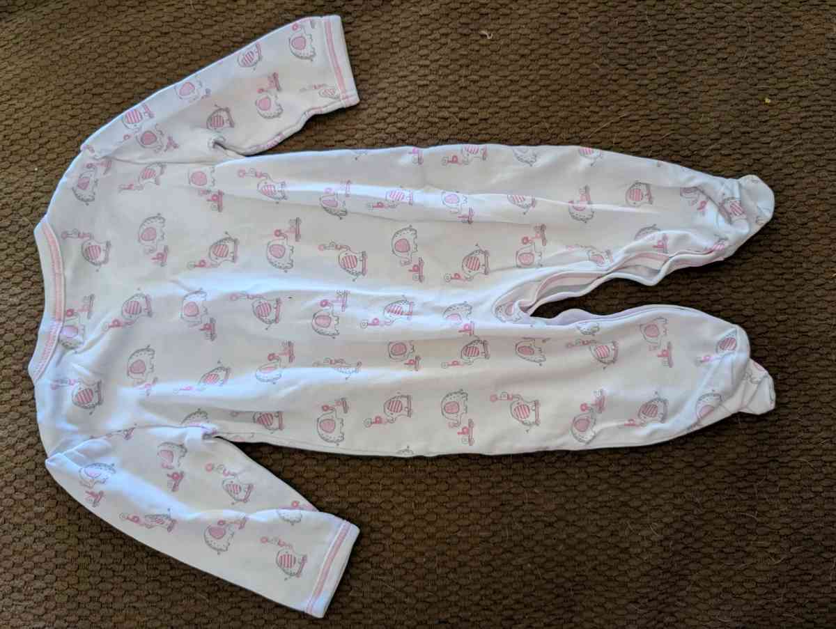 Elephant sleepsuit with feet