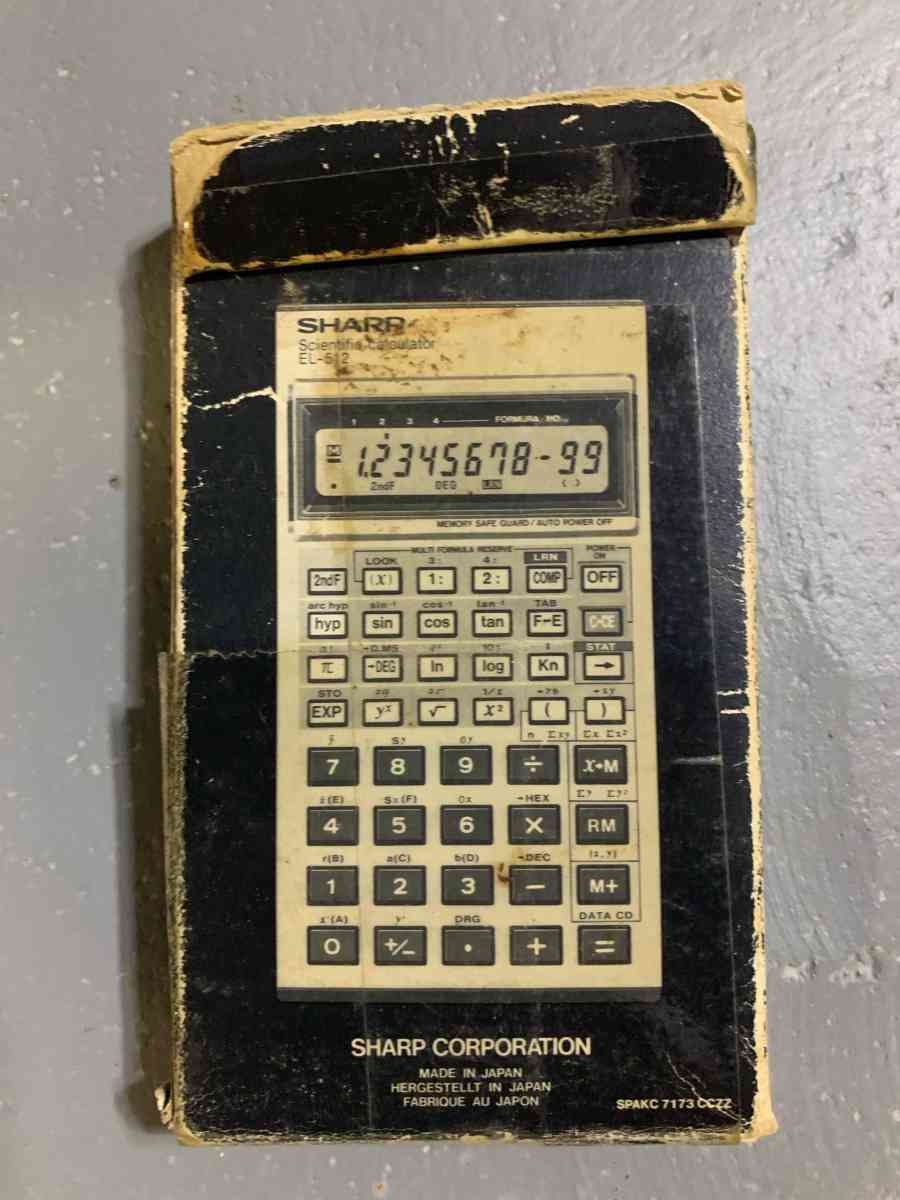 Vintage Open Box Sharp Scientific Calculator EL512