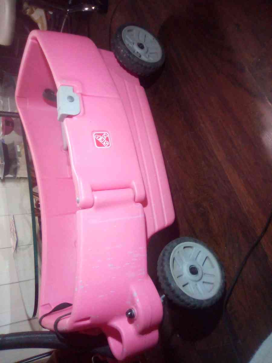 plastic pink wagon