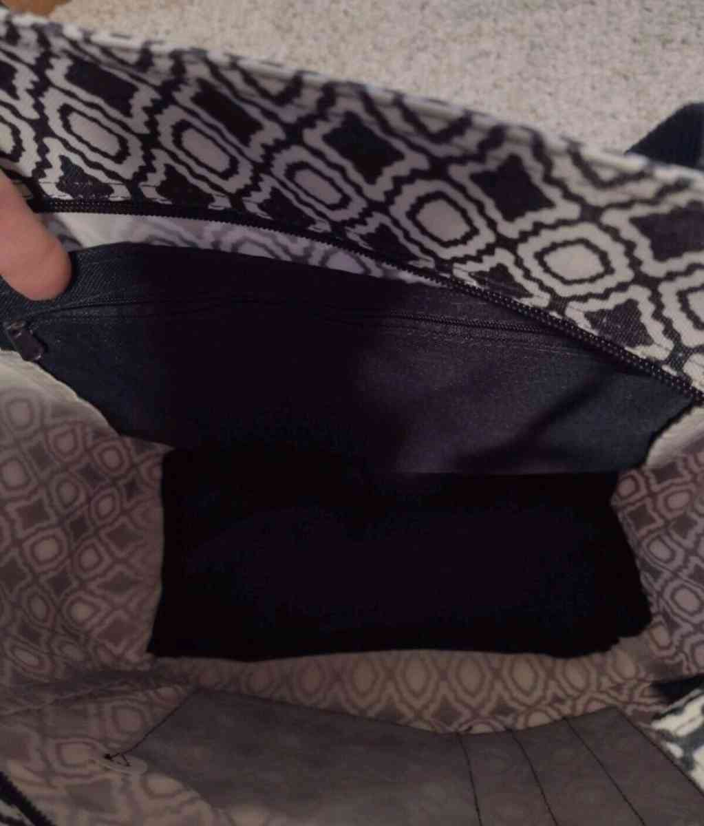 Medium Tote Bag Medallion Design Zip Shoulder Bag Double Han