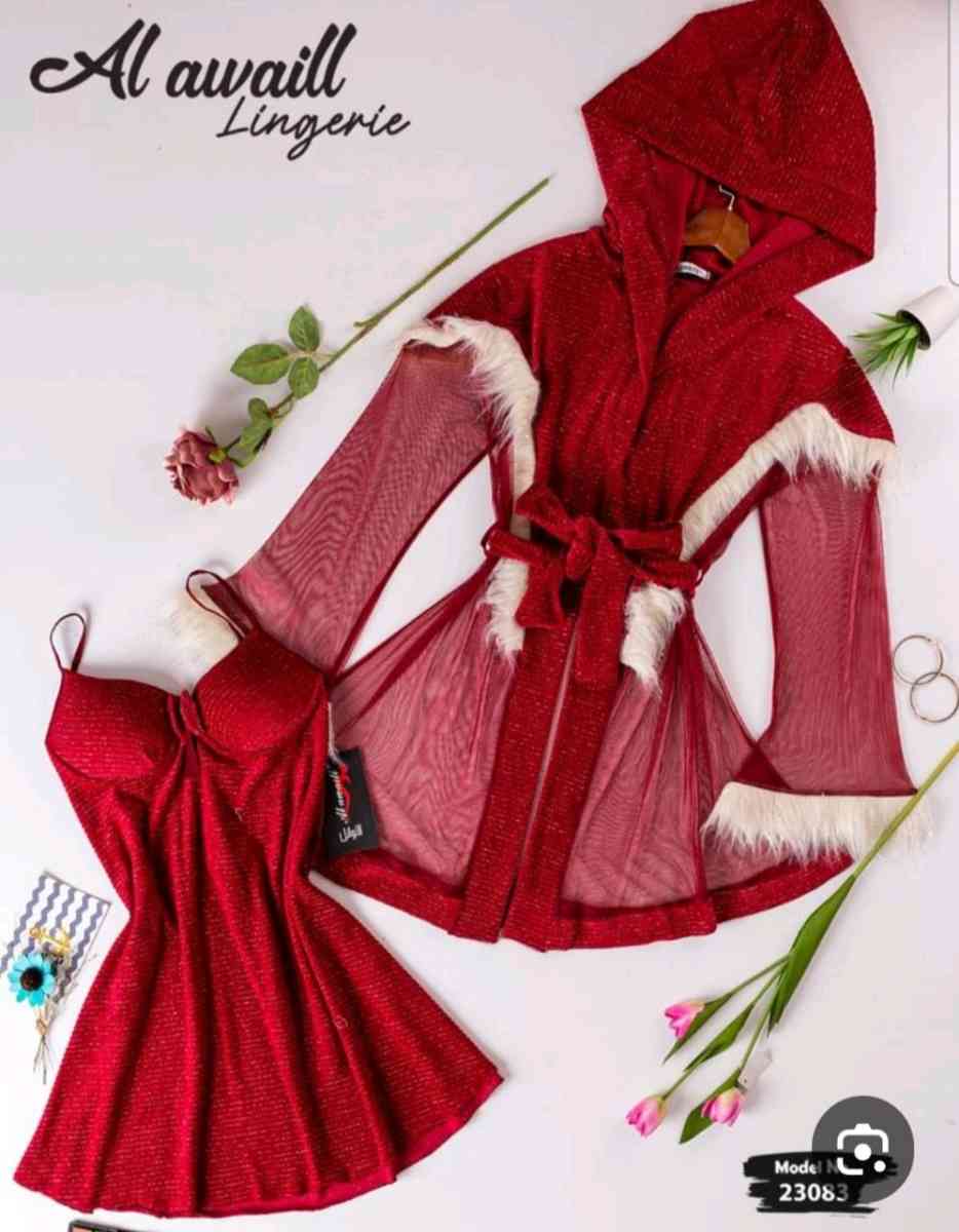 Womens Sexy Christmas Robe Lingerie Santa Costume Babydoll C