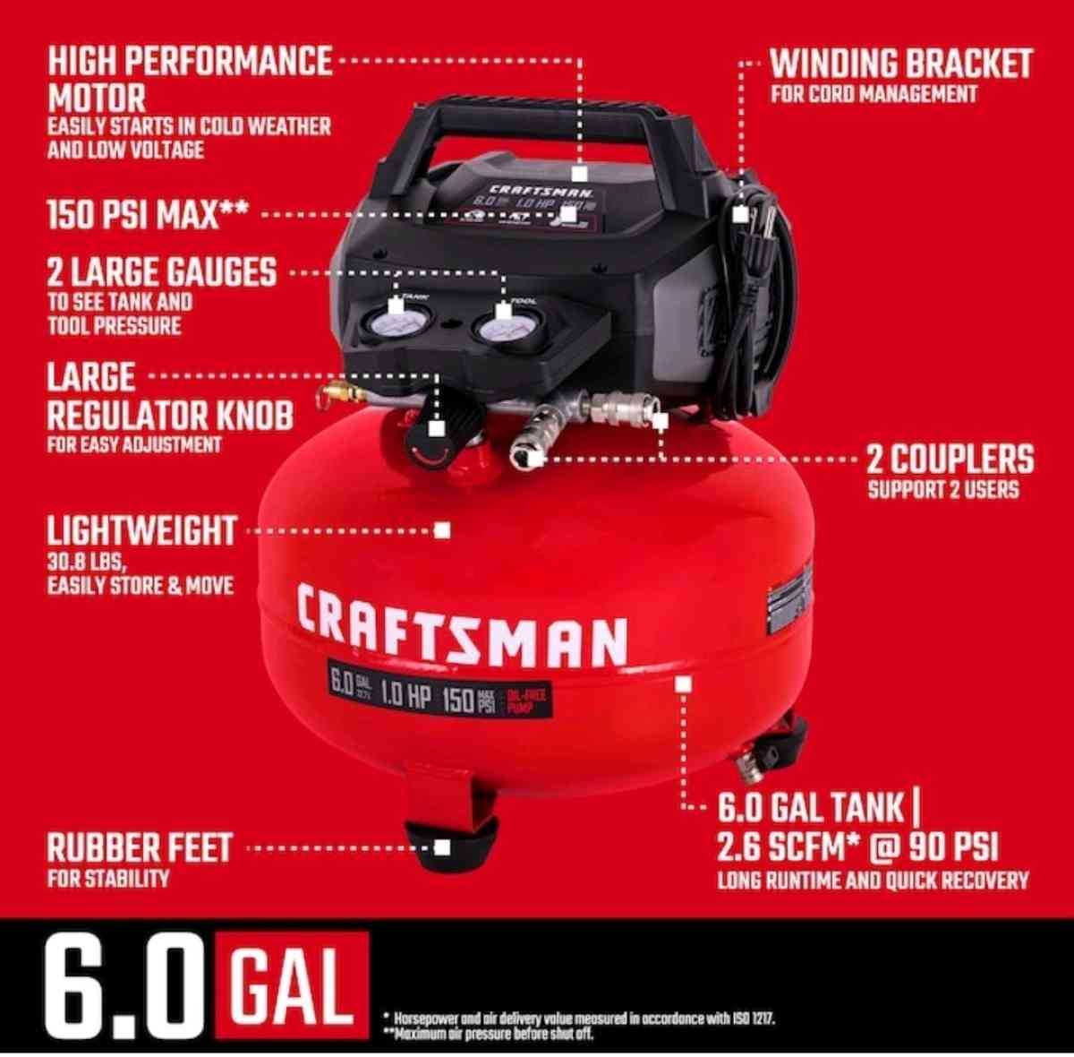craftsman air compressor 150psi