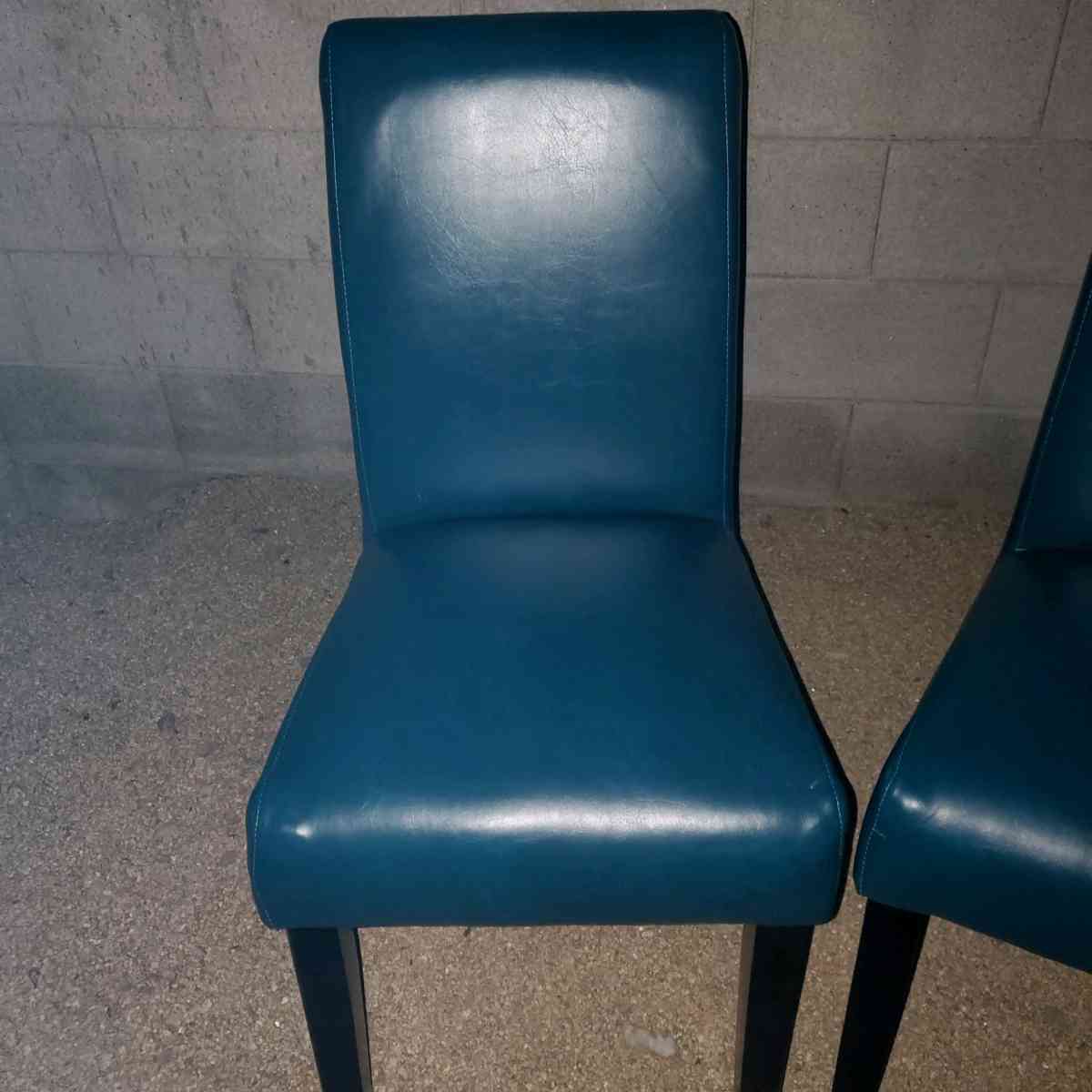 Faux Leather High Back Dining Chairs