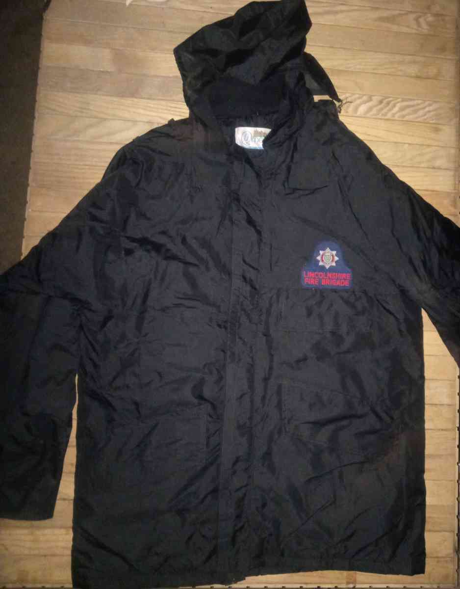 Vintage Hooded  Londonshire Fire Brigade Service  Jacket