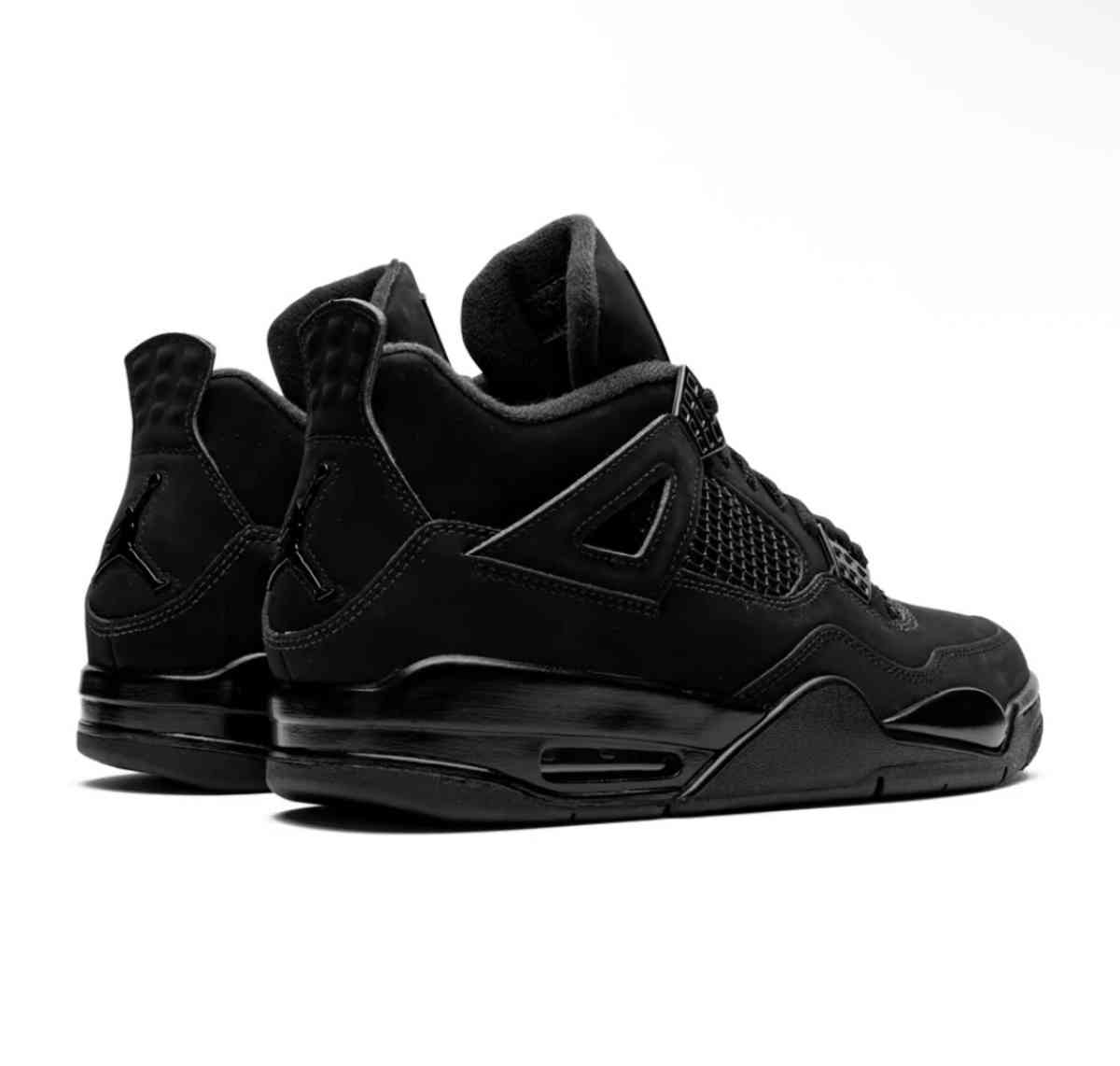 Nike Air Jordan 4 Retro Black Cat  All Black OG Style Mens