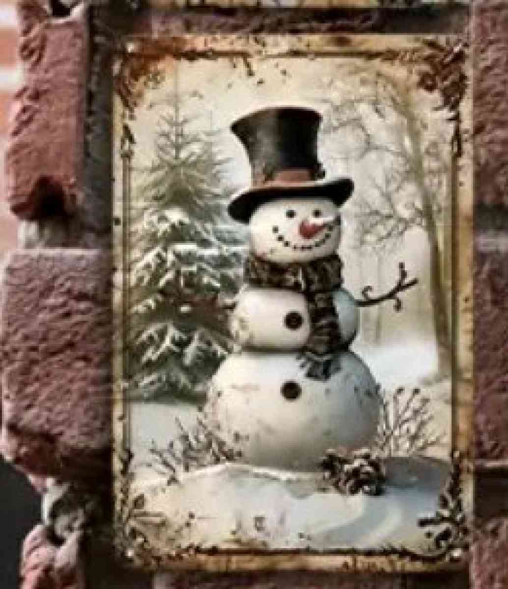 Snowman Metal Wall Decor