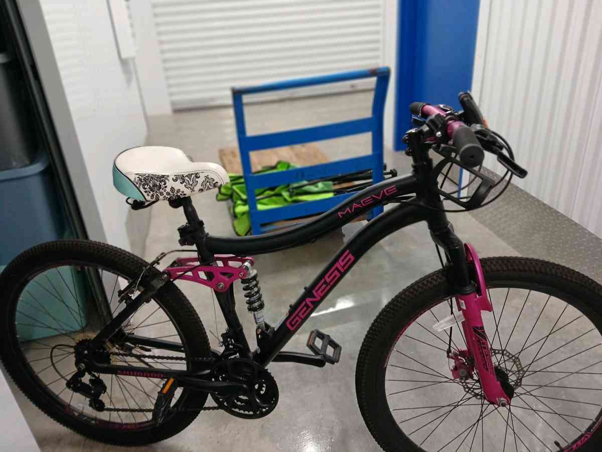 black and pink   bike