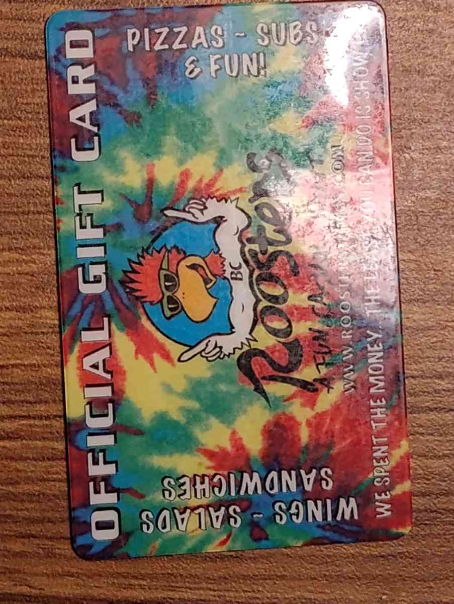 Rooster diner gift card