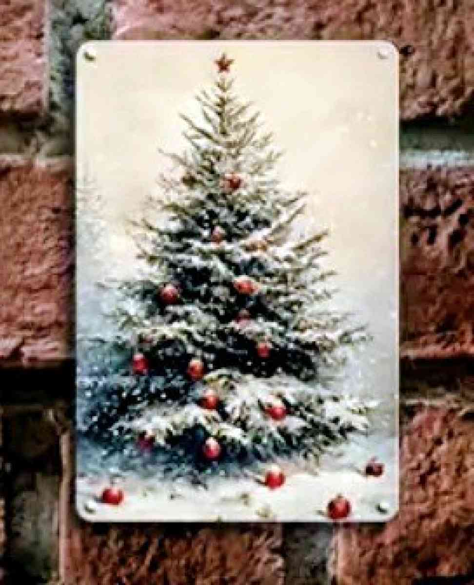 Vintage Christmas Metal Wall Decor