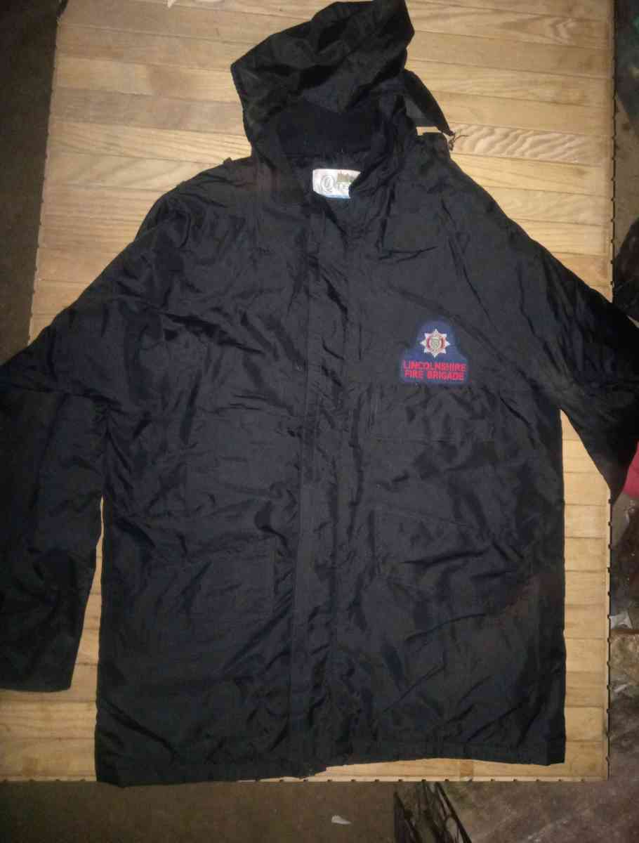 Vintage Hooded  Londonshire Fire Brigade Service  Jacket