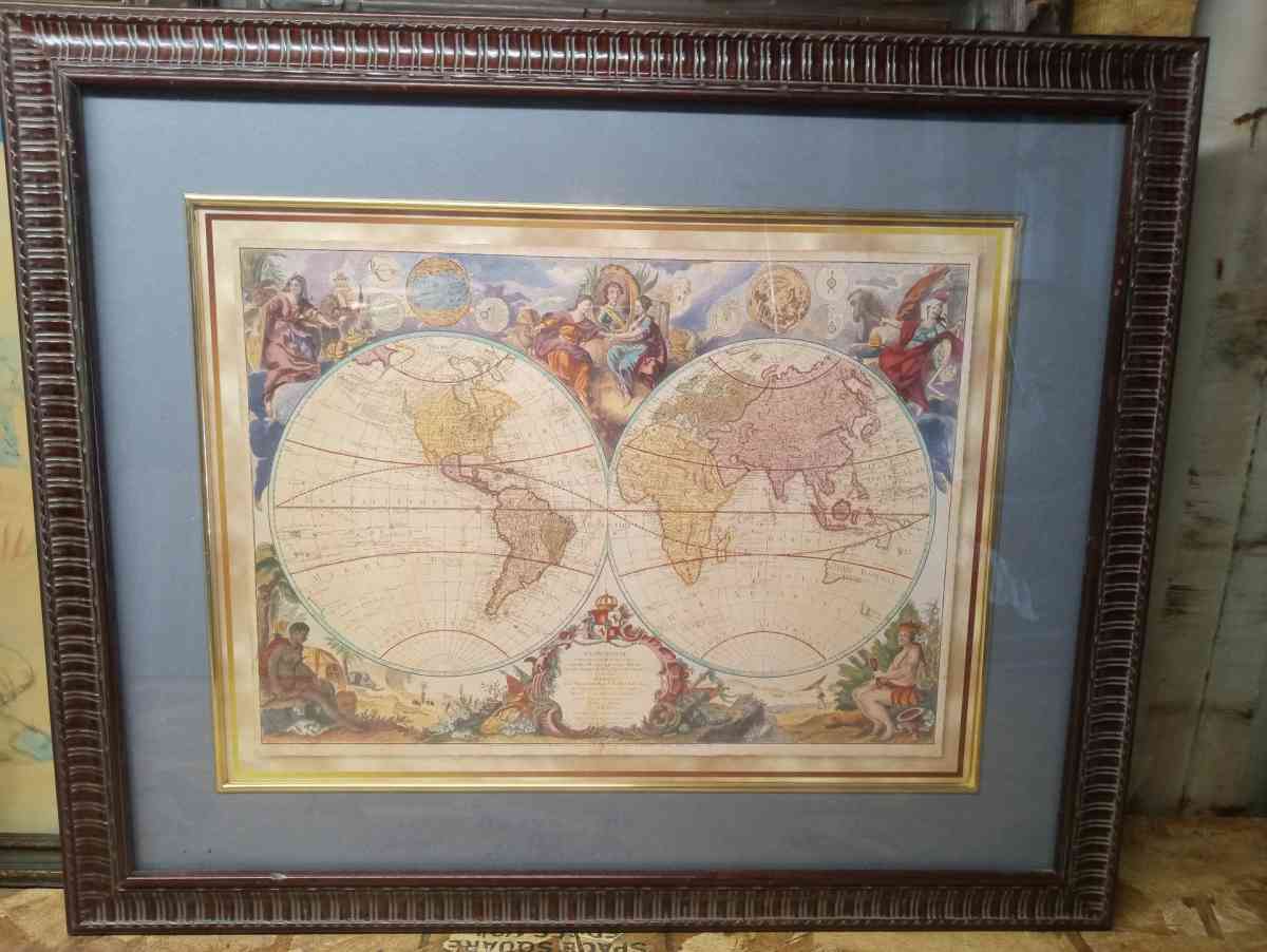antique world map