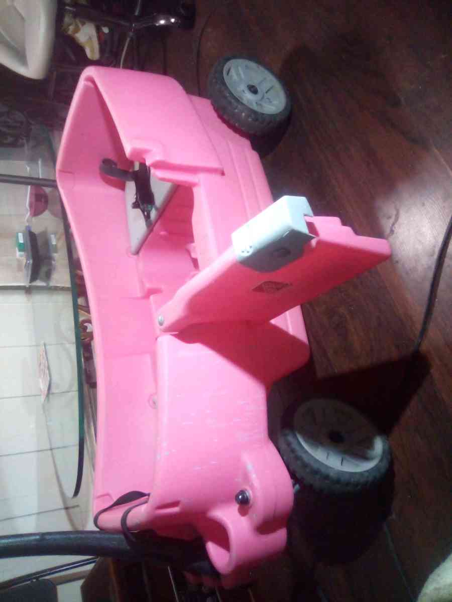 plastic pink wagon