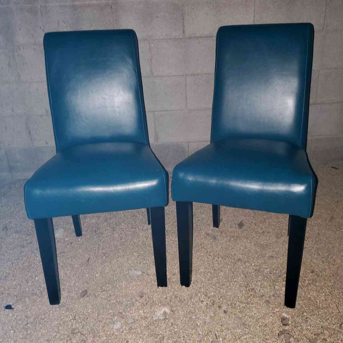 Faux Leather High Back Dining Chairs