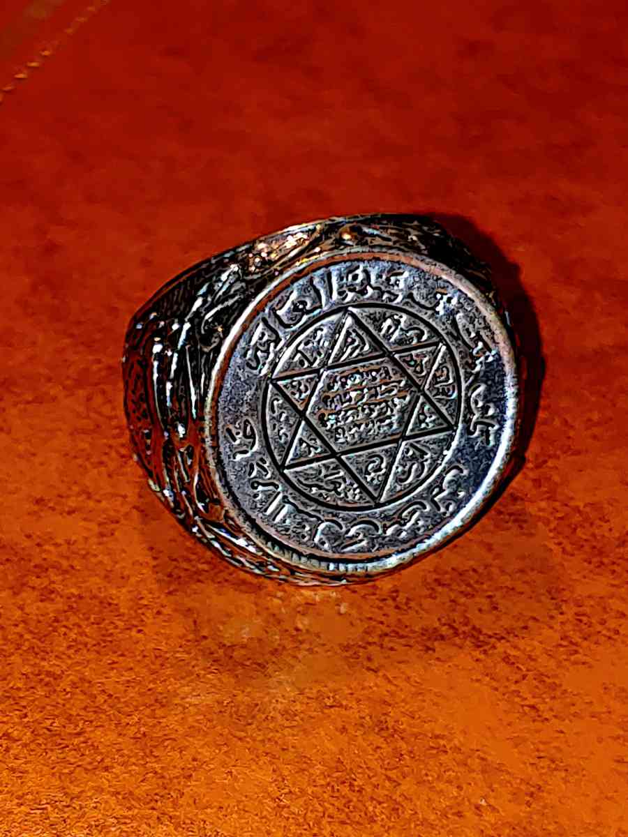 GREAT JEWISH RELIGION DAVID STAR MASCOT LUCKY RING Size 9
