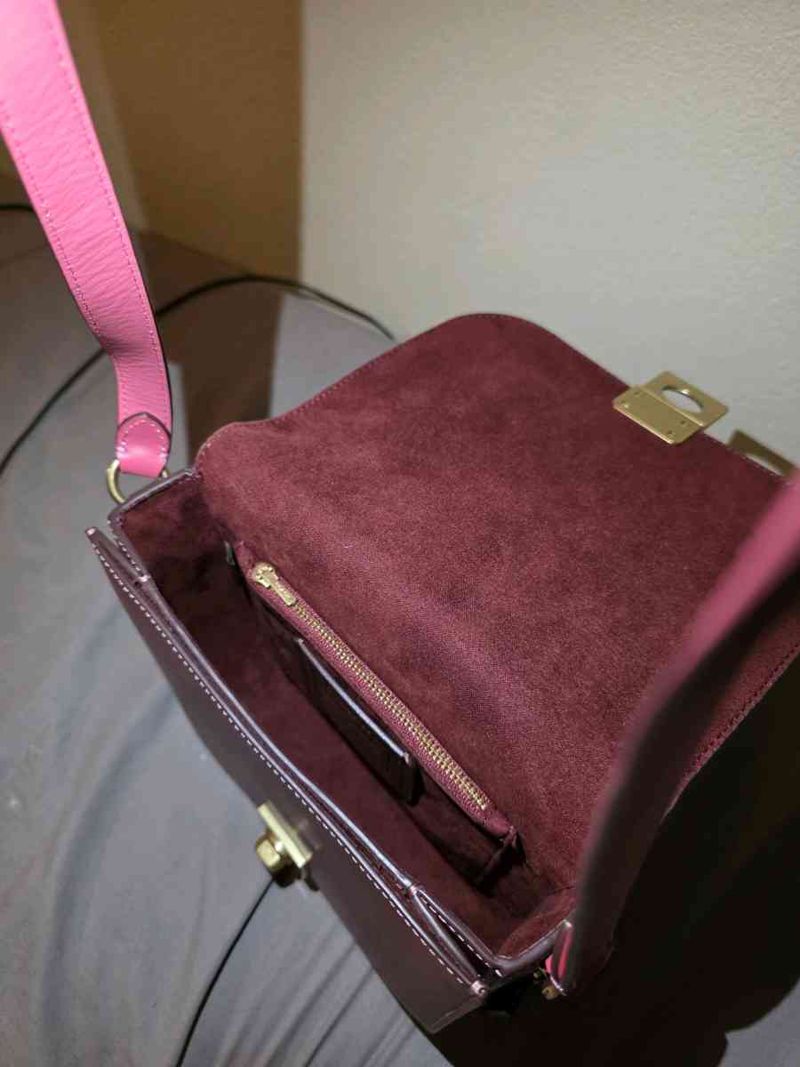 Coach Hutton Saddlebag in Colorblock Confetti Pink