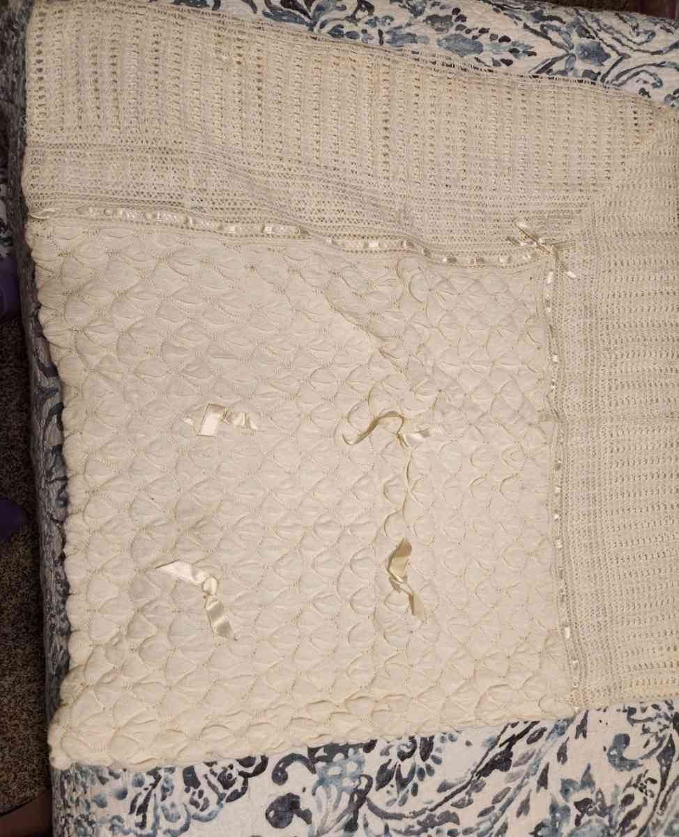White baby blanket