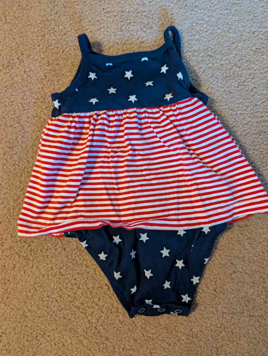 Baby 4th of July onesie dress