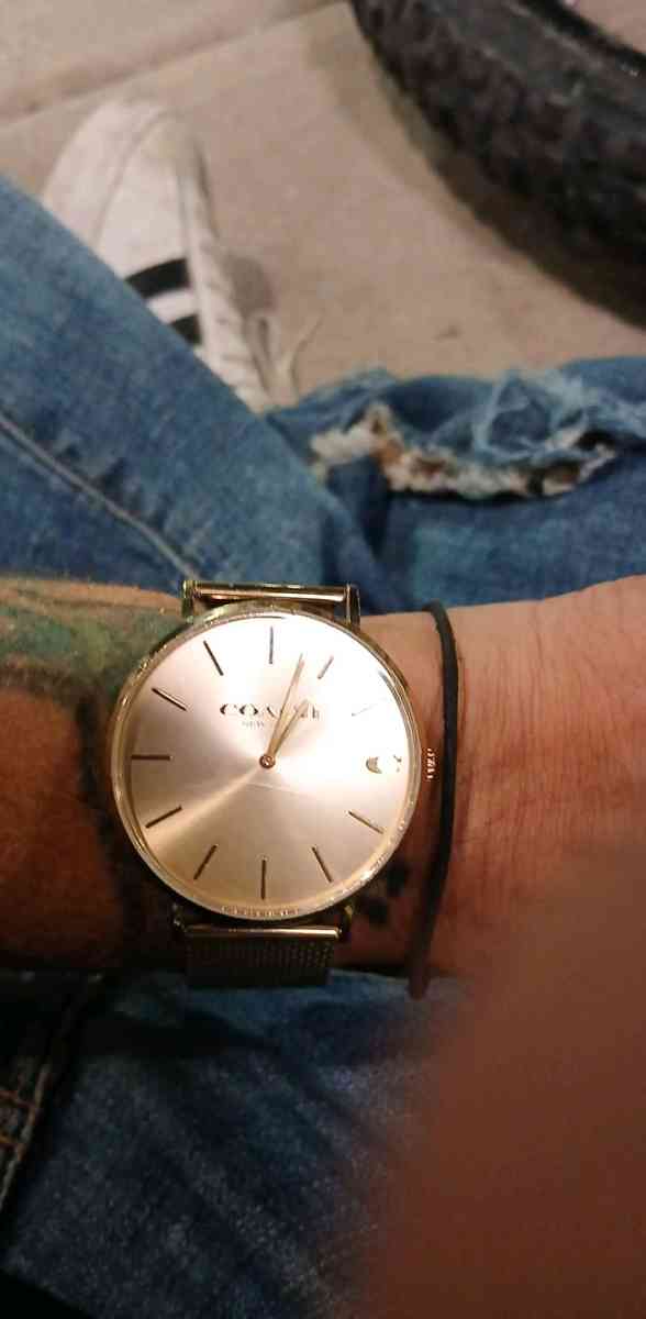 Coach 14k gold watch