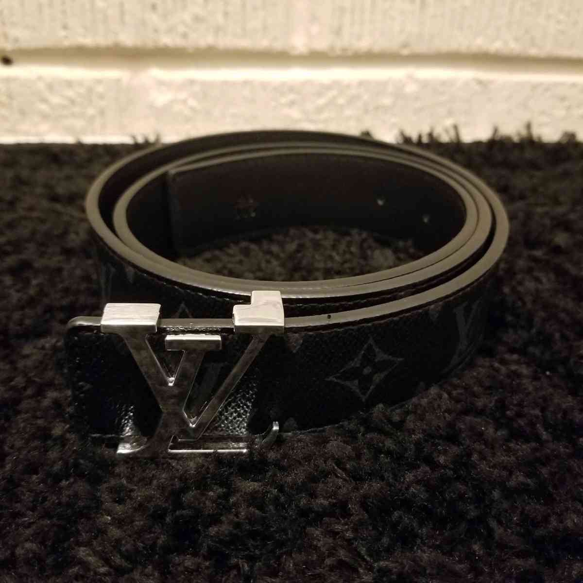 LV Belt with Silver Buckle