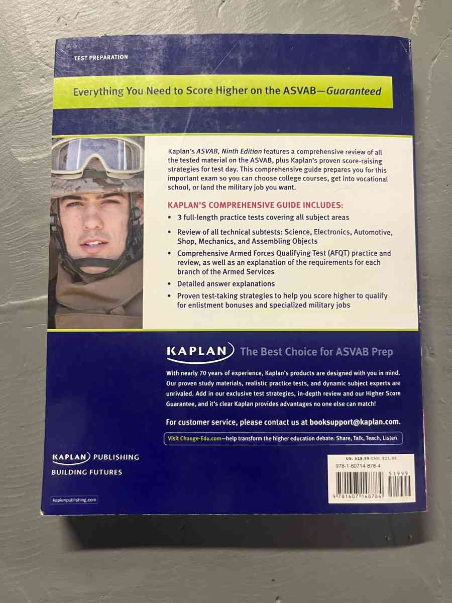 Armed Services Vocational Aptitude Battery ASVAB by Kaplan u