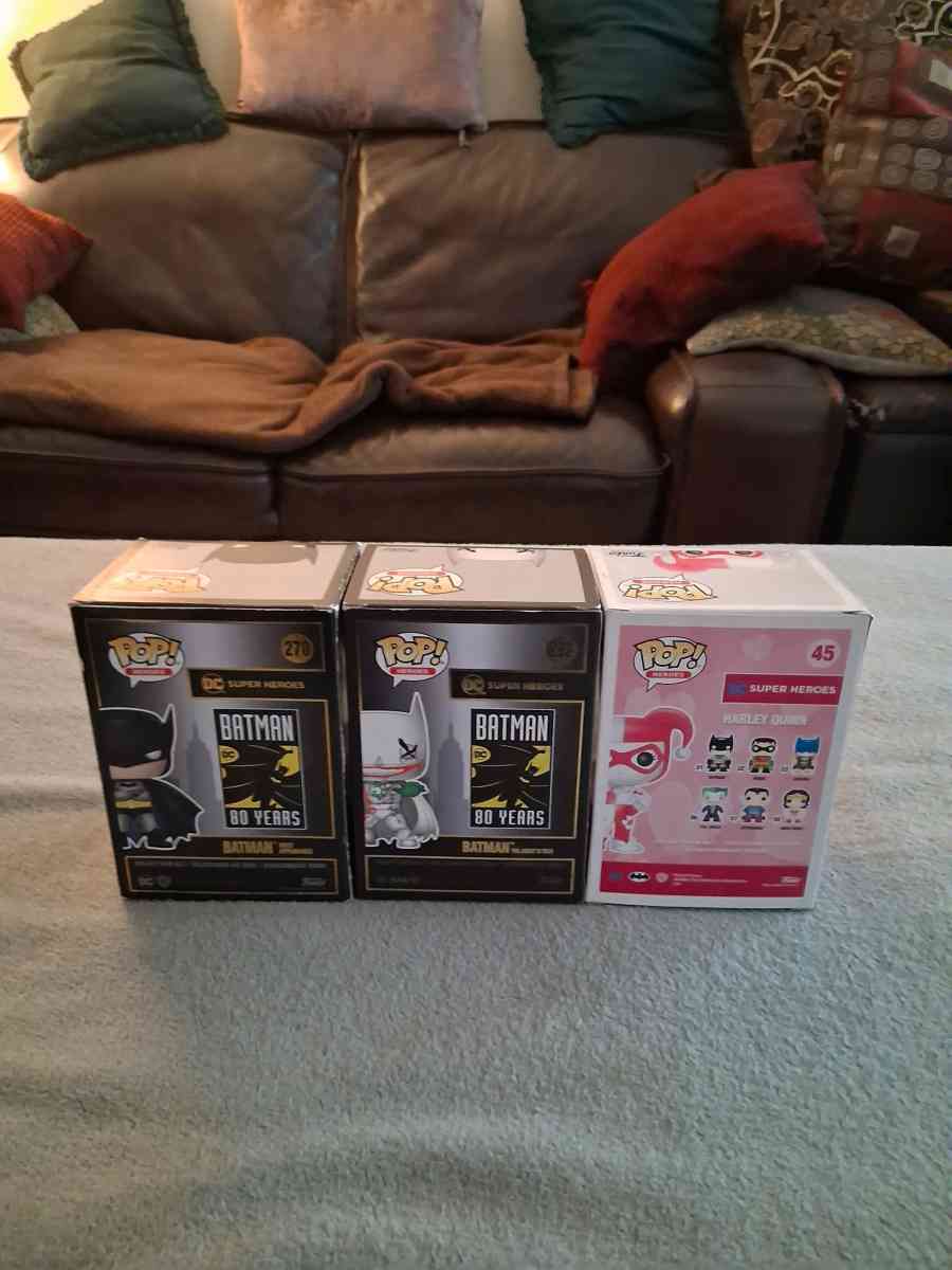 3 Batman Funko Pop Figures