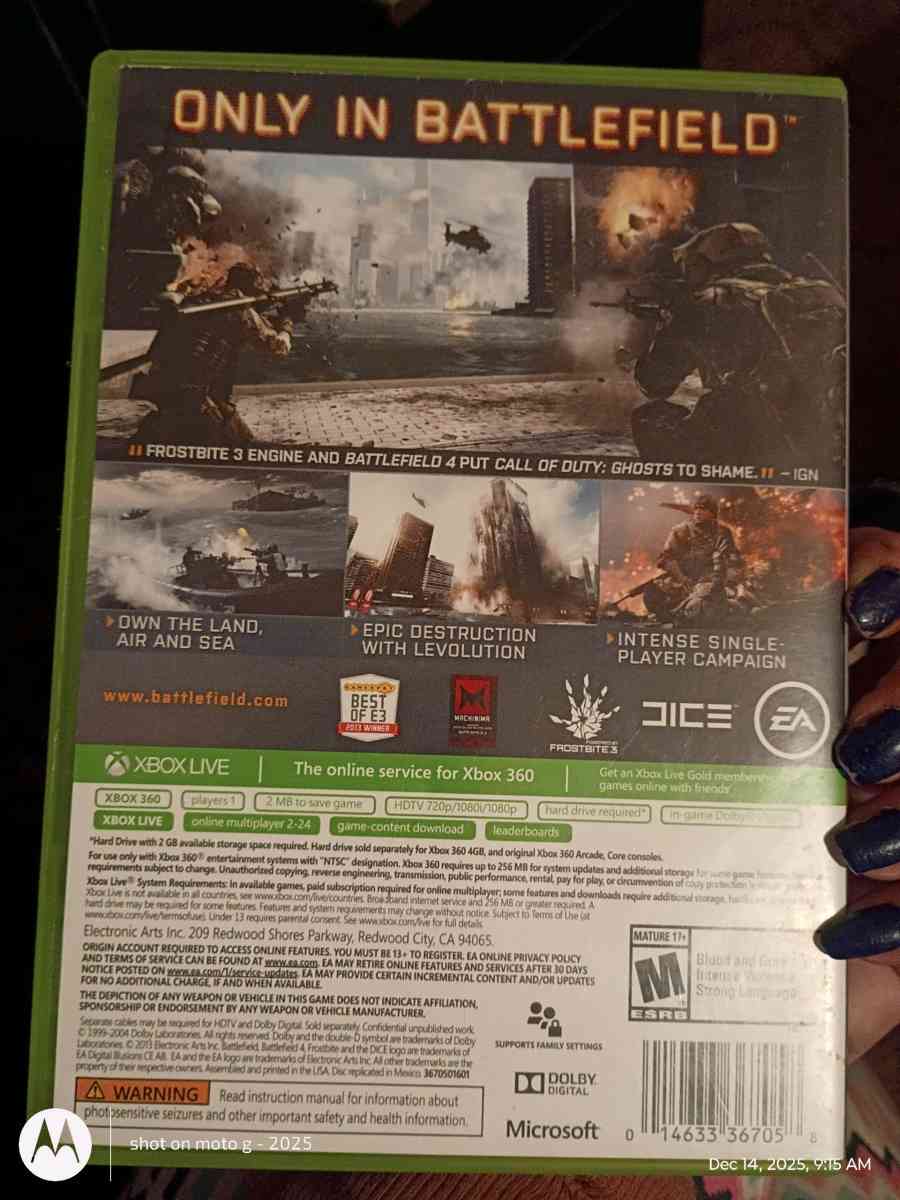 Xbox 360 Game Battlefield 4