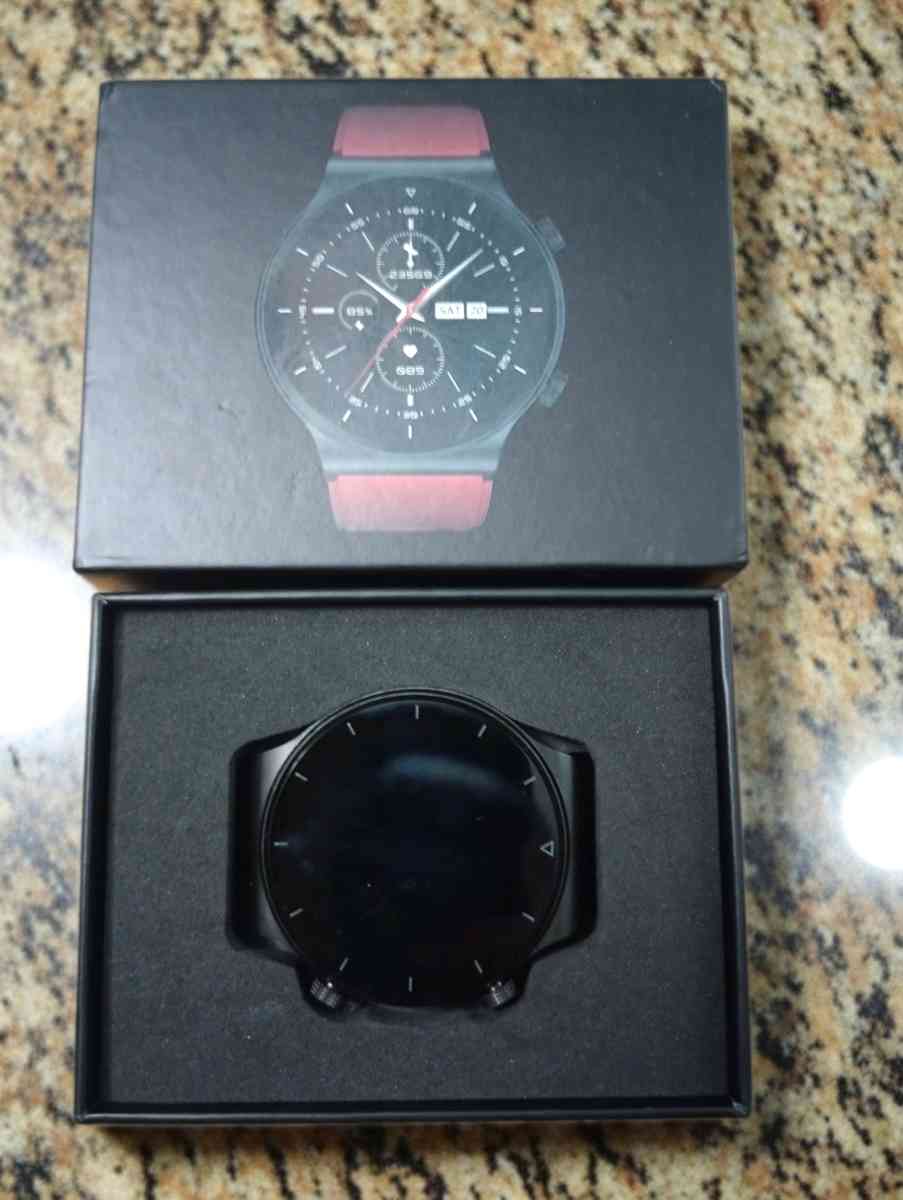 Mens Smart Watch with a Black Stainless Steel band