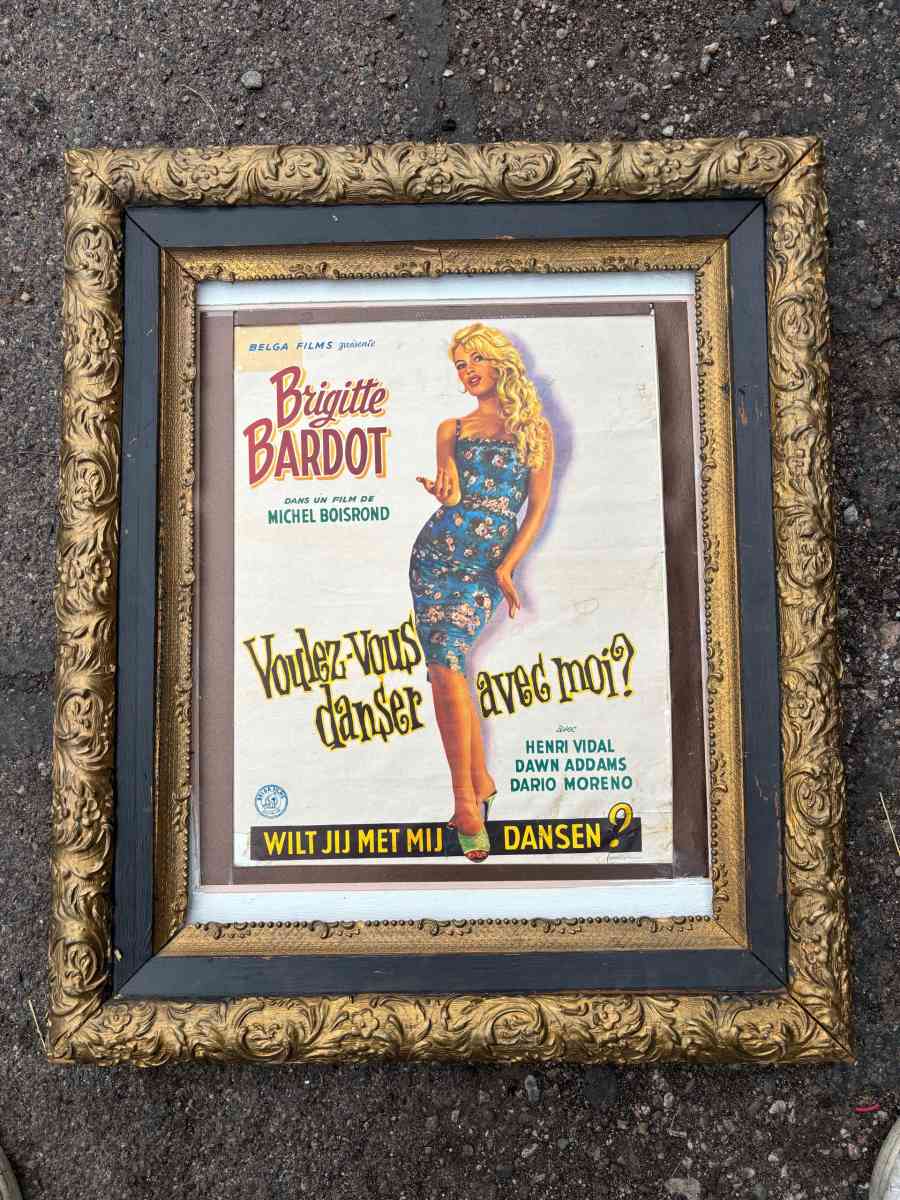 Brigitte Bardot Original 1950s Movie poster Framed