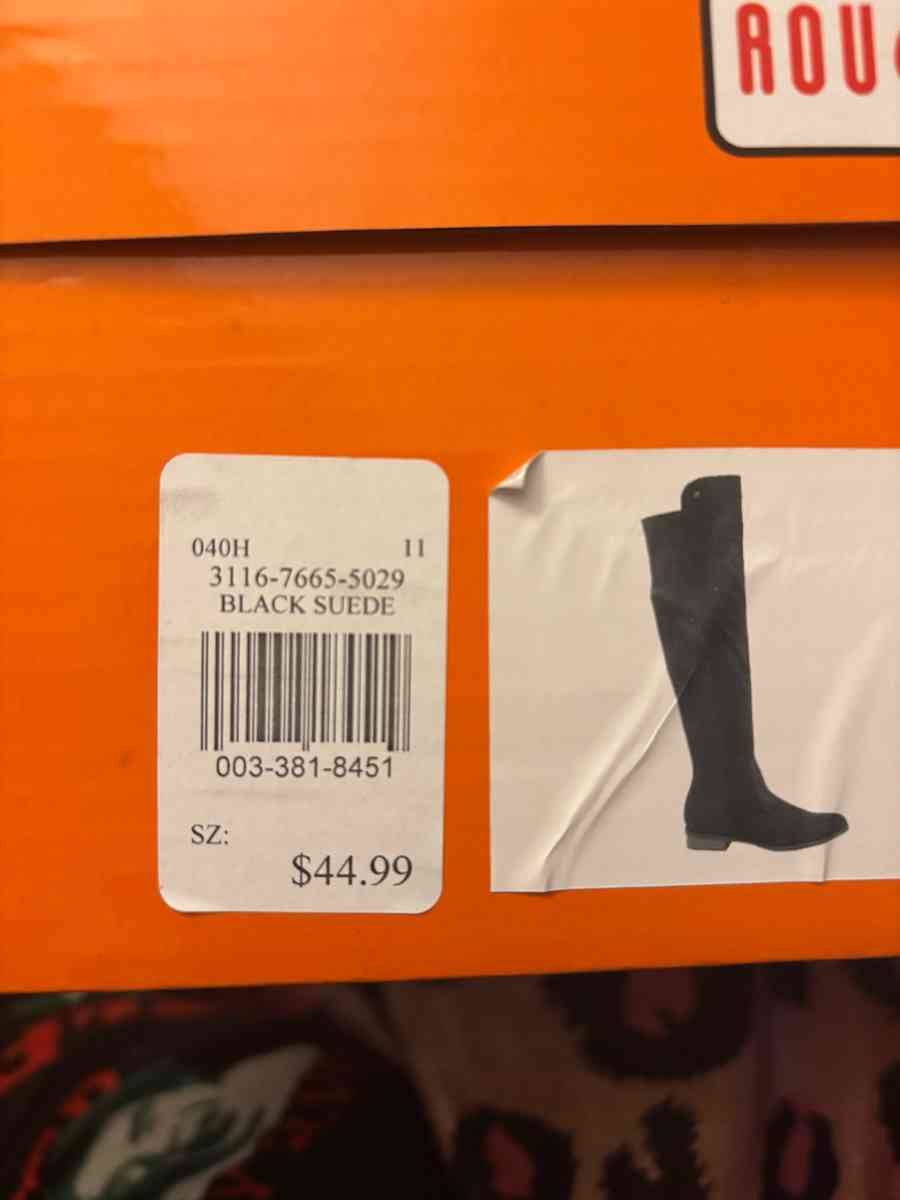 black high knee boots