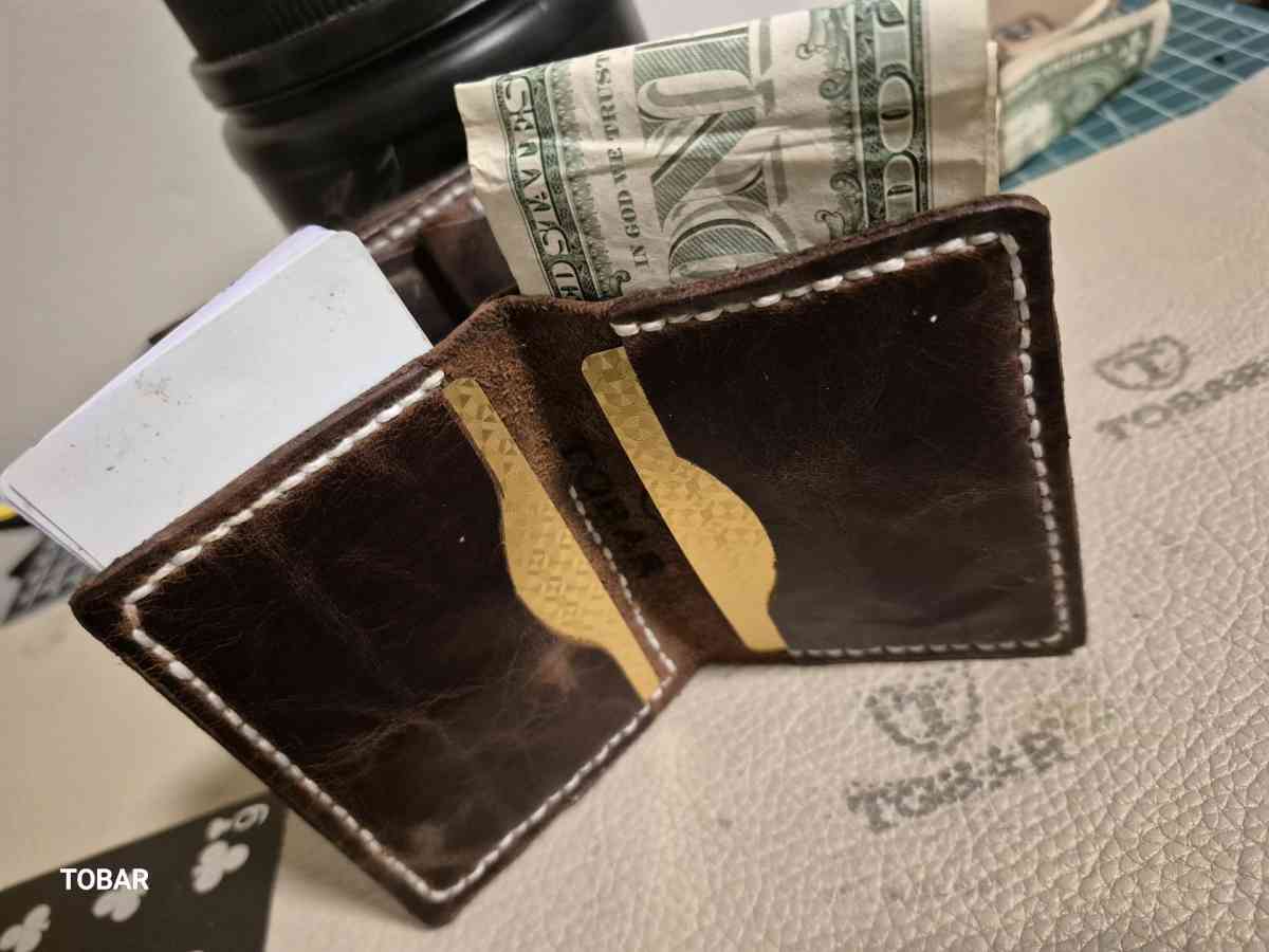 leather wallet rustic style