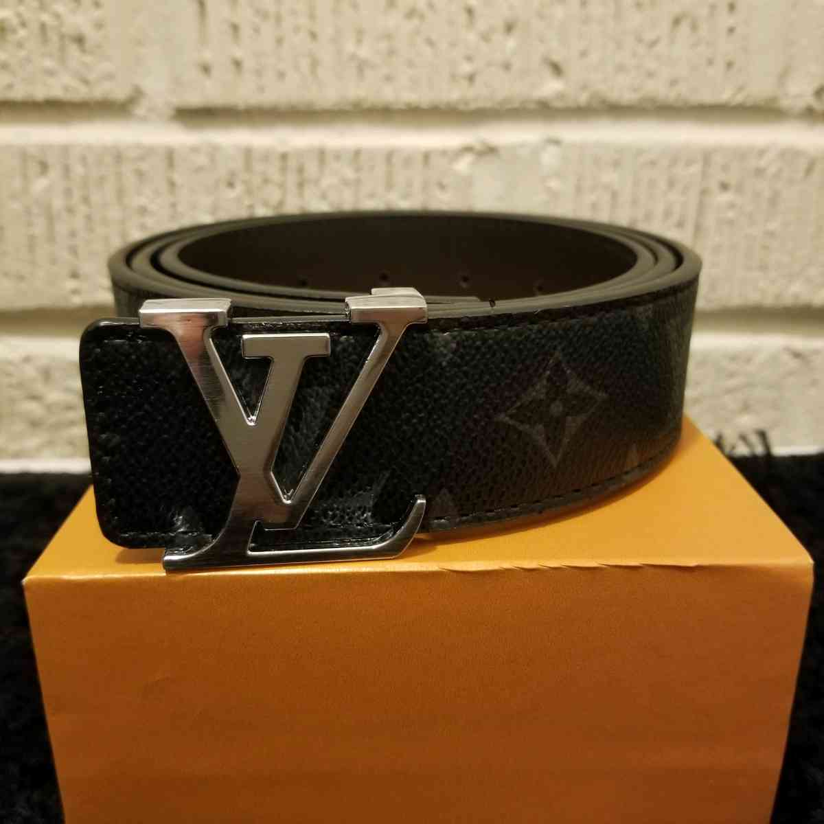 LV Belt with Silver Buckle