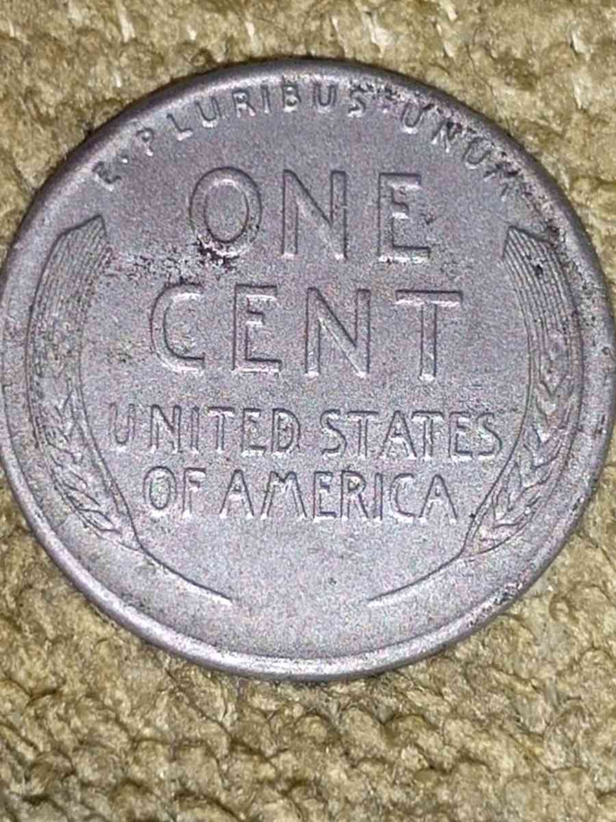 1943 Steel Penny S mint ERROR COIN GHOST 4 ON DATE MINT MARK