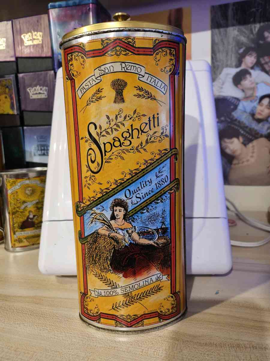 Vinrage San Remo Italy Himark Tin Set 4 Pieces Made In Italy