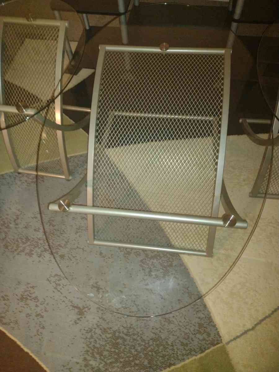 Glass living room set TV stand included