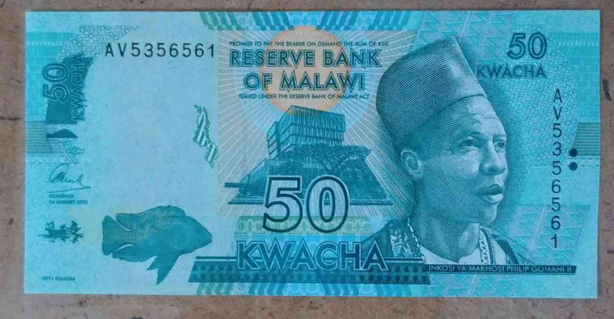 50 Malawain Kwacha Banknote