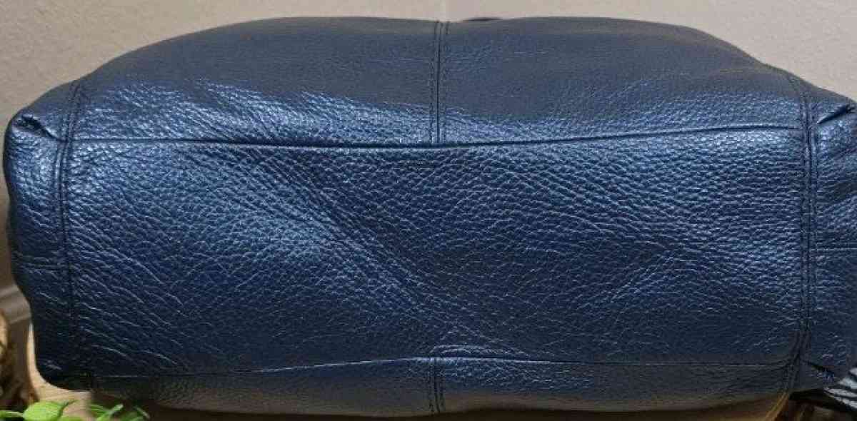 coach metallic blue bag